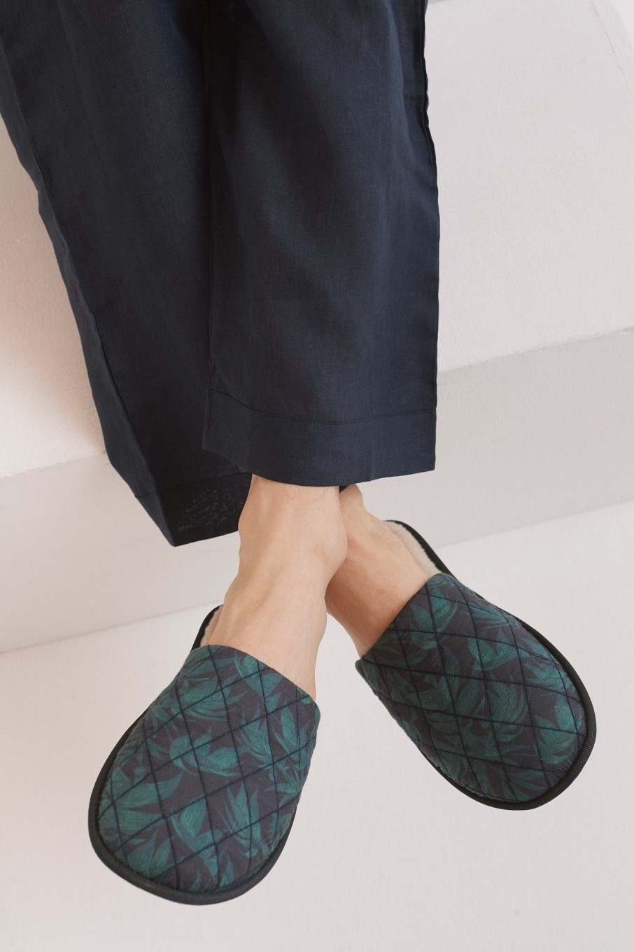 Men Desmond & Dempsey Archive | Slippers Green/Blue