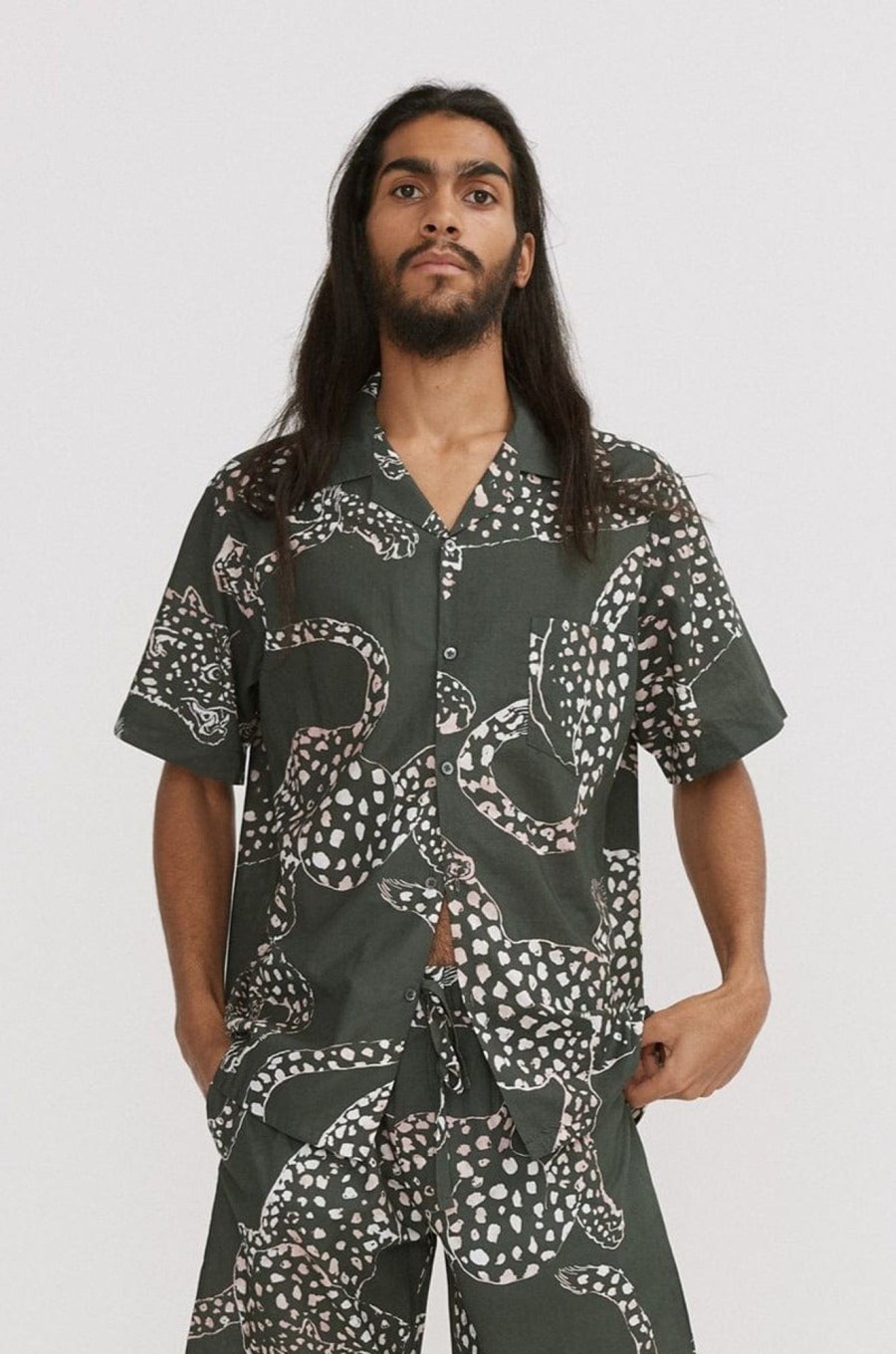 Men Desmond & Dempsey Pyjama Tops | Men'S Cuban Pyjama Shirt