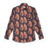 Men Desmond & Dempsey Archive | Men'S Pyjama Shirt Black/Orange