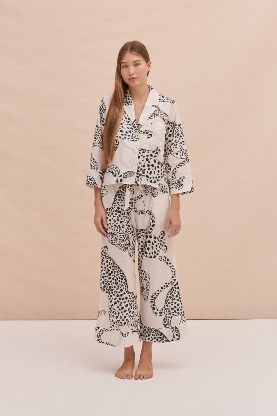 Women Desmond & Dempsey Pyjama Bottoms | Wide Leg Pyjama Trousers