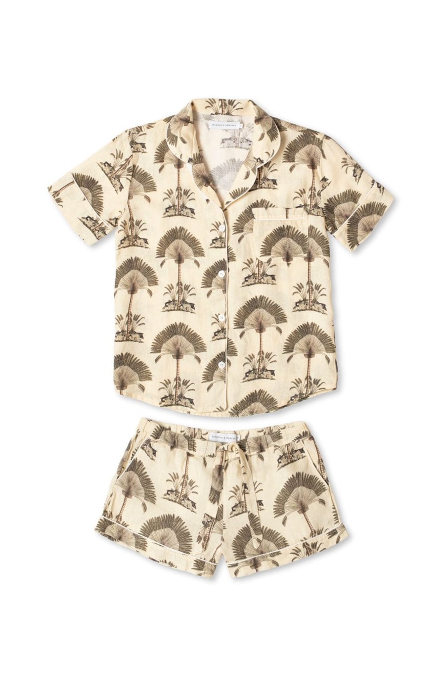 Women Desmond & Dempsey Archive | Short Pyjama Set Sand