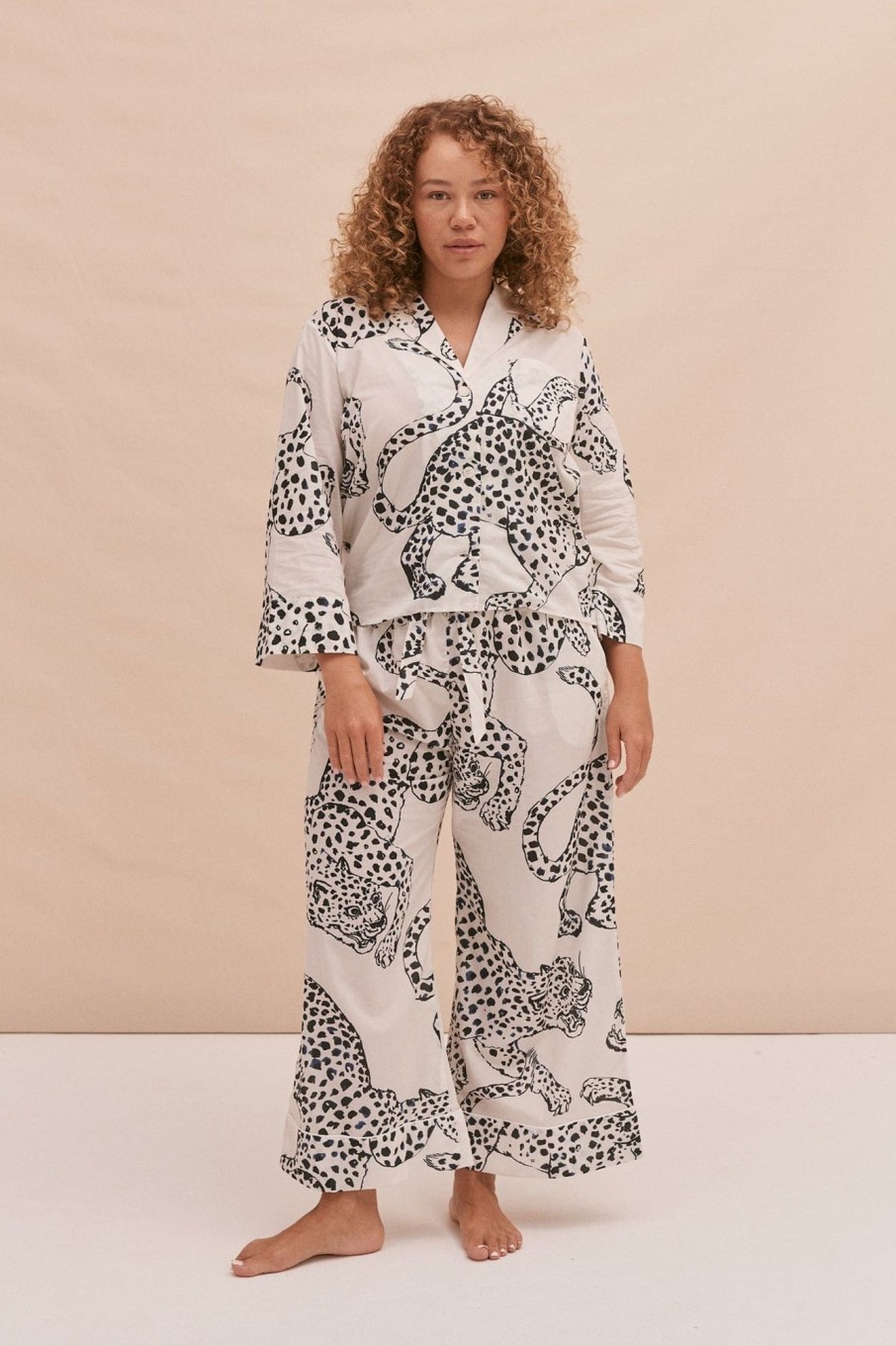 Women Desmond & Dempsey Pyjama Sets | Boxy Shirt And Wide Leg Trouser Set