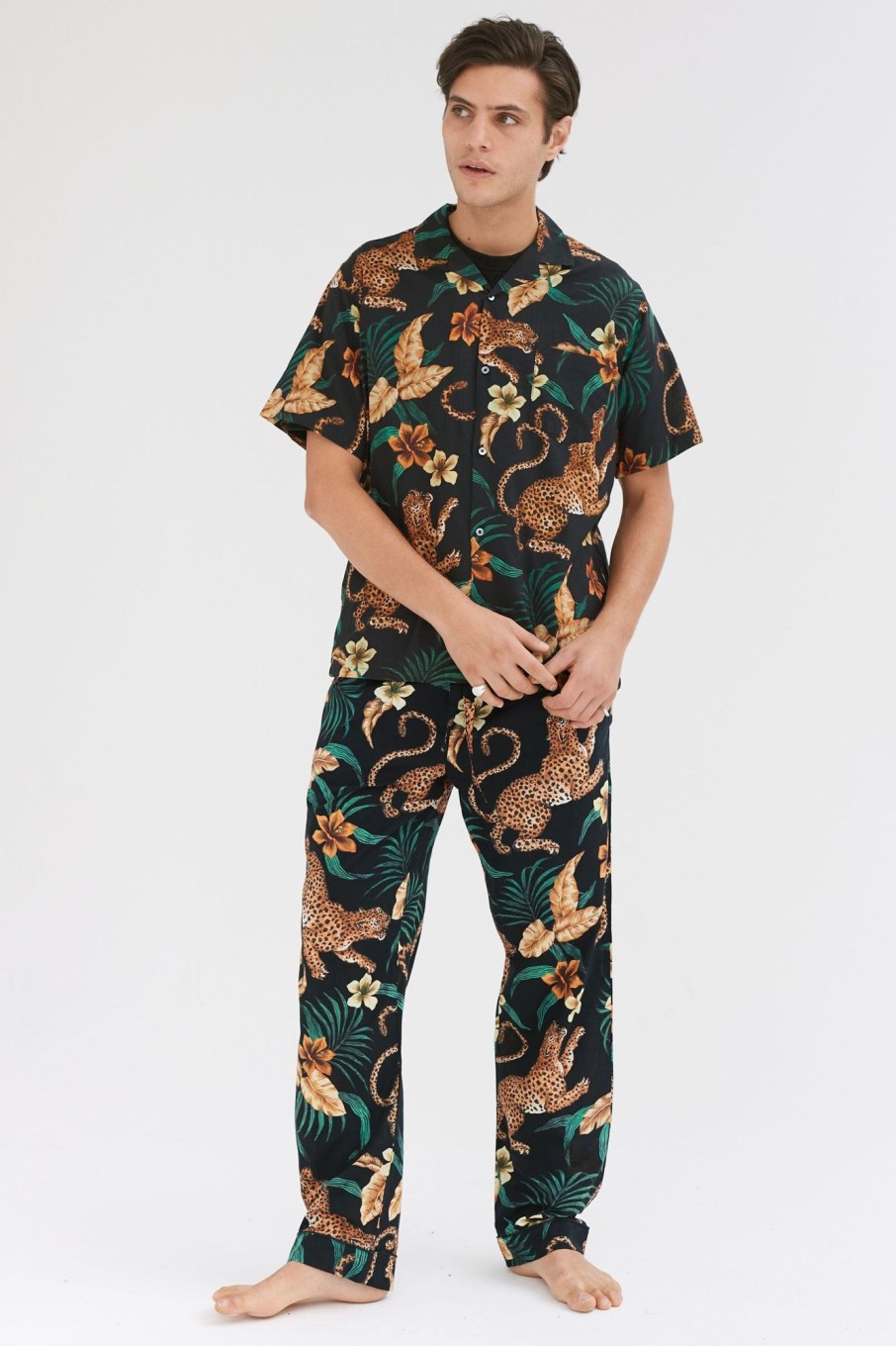 Men Desmond & Dempsey Pyjama Sets | Men'S Cuban Long Pyjama Set