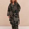 Women Desmond & Dempsey Robes | Quilted Robe Navy/Cream