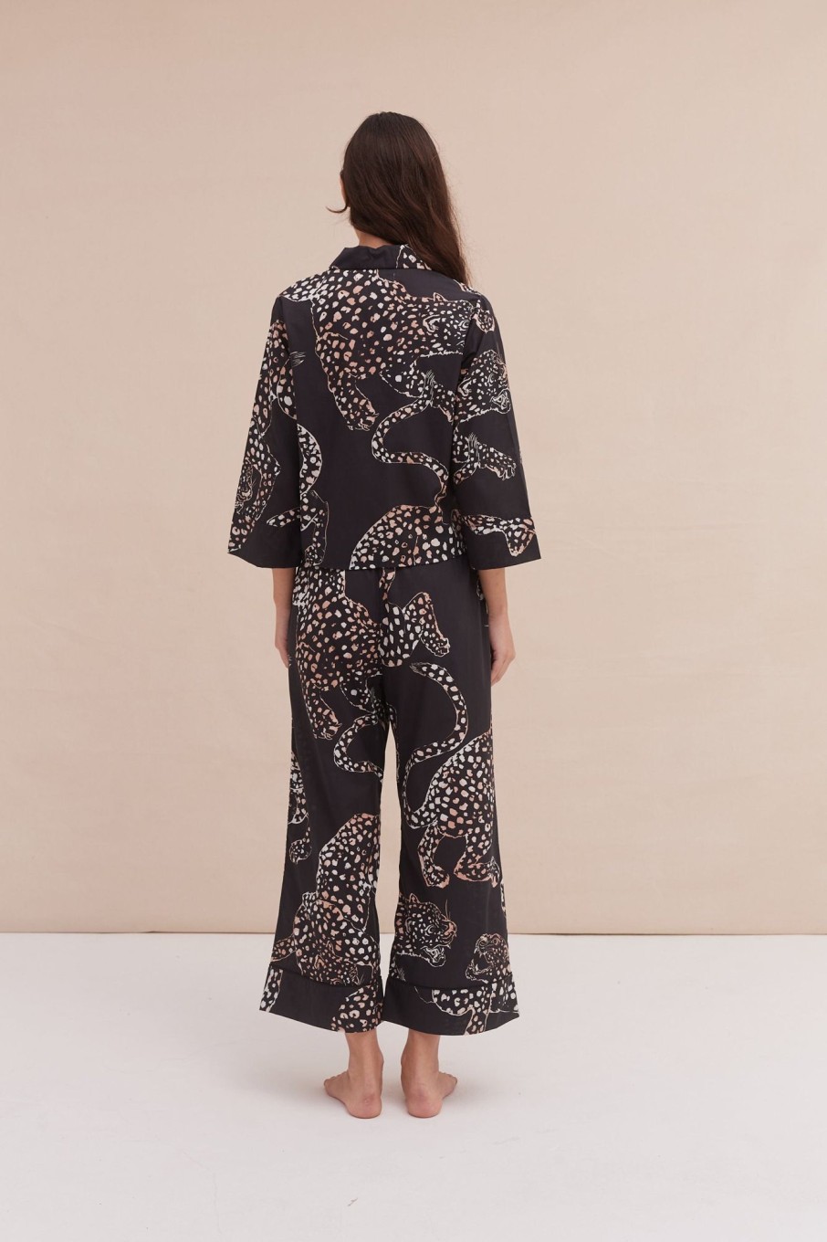 Women Desmond & Dempsey Pyjama Sets | Boxy Shirt And Wide Leg Trouser Set