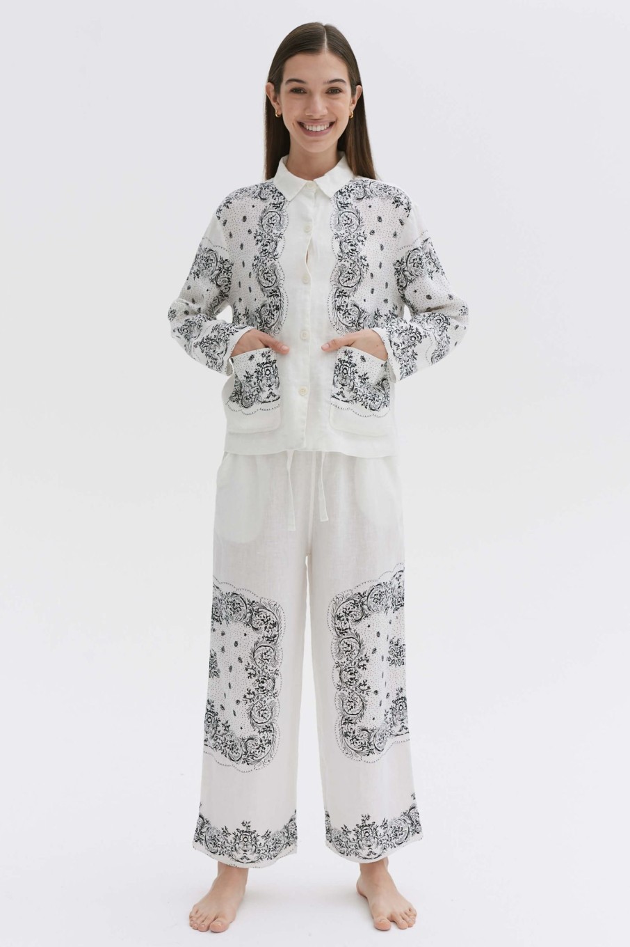 Women Desmond & Dempsey Archive | Pocket Pyjama Set