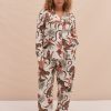 Women Desmond & Dempsey Pyjama Sets | Long Pyjama Set Cream